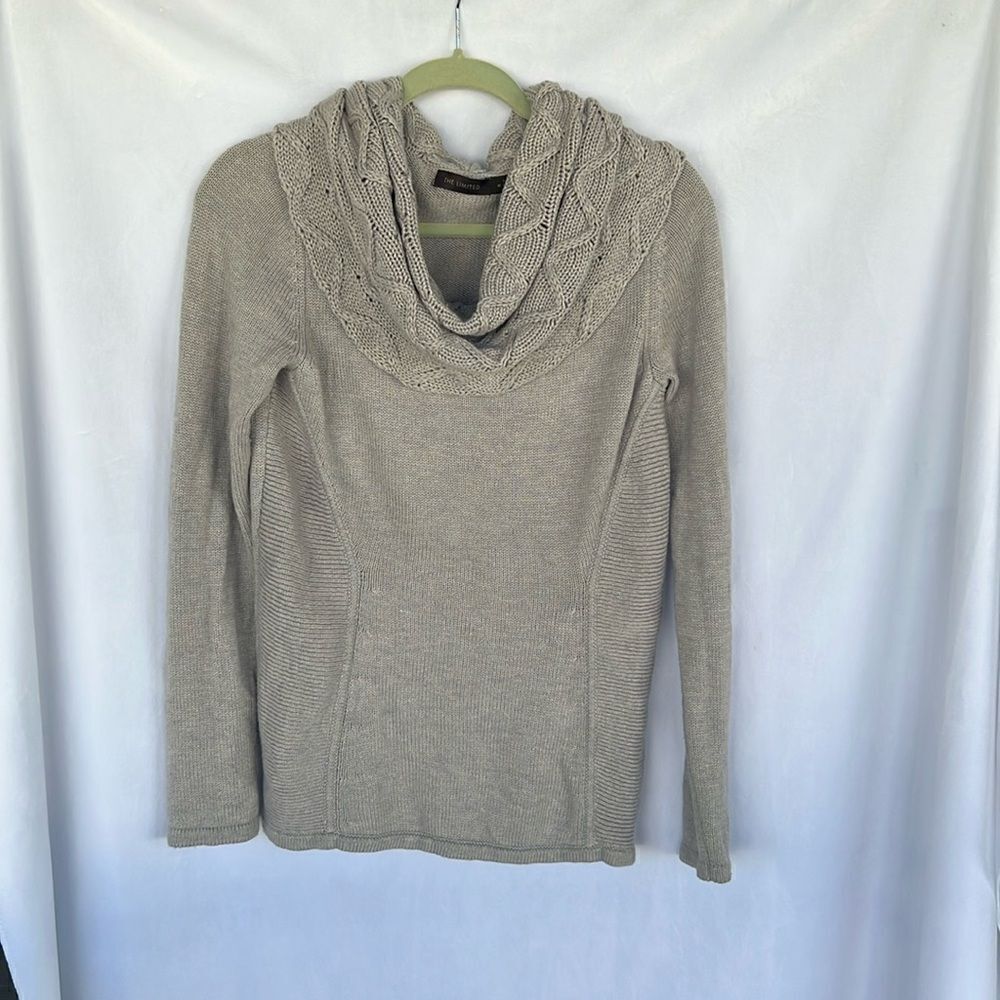 The Limited Gray Cowl Neck Sweater Size M Wool Alpaca Blend